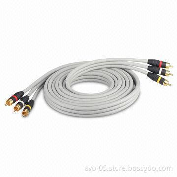 Triple RCA Premium Component Shielded 75Ω COAX RGB Video Cable
